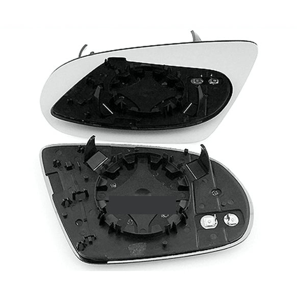 for Audi A8 2011 to 2017 Mirror Heated Wing Mirror Glass With Base LEFT HAND UK Passenger Side Door