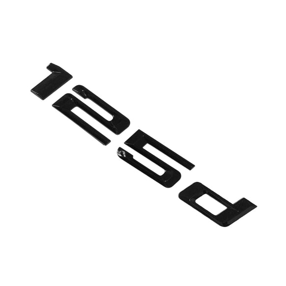 BMW 1 Series 125d Rear Gloss Black Letter Number Badge Emblem for Boot Lid Trunk