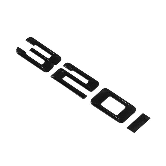 BMW 3 Series 320i Rear Gloss Black Letter Number Badge Emblem for Boot Lid Trunk