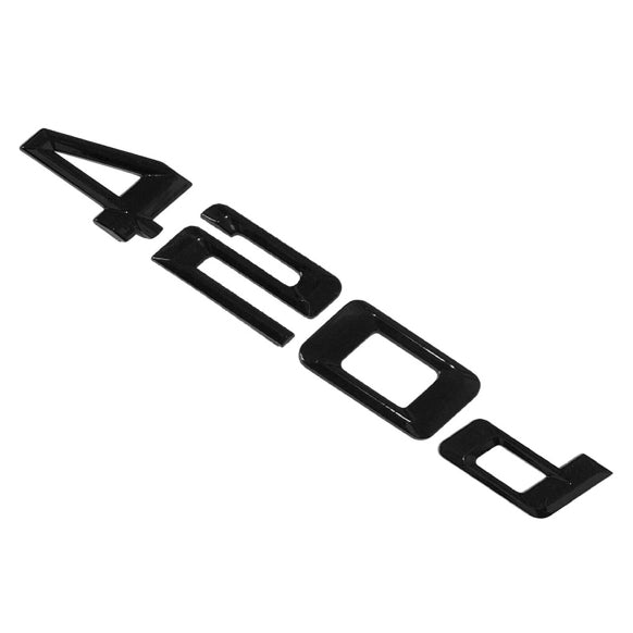 BMW 4 Series 420d Rear Gloss Black Letter Number Badge Emblem for Boot Lid Trunk