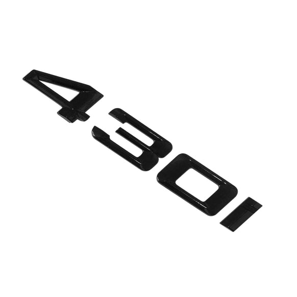 BMW 4 Series 430i Rear Gloss Black Letter Number Badge Emblem for Boot Lid Trunk