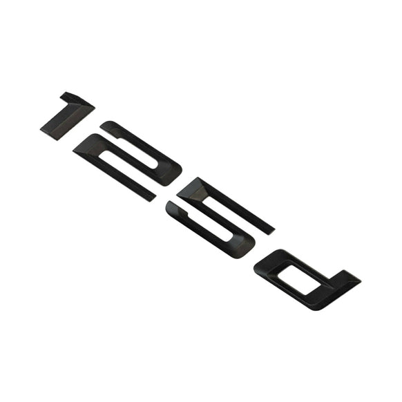 BMW 1 Series 125d Rear Matt Black Letter Number Badge Emblem for Boot Lid Trunk