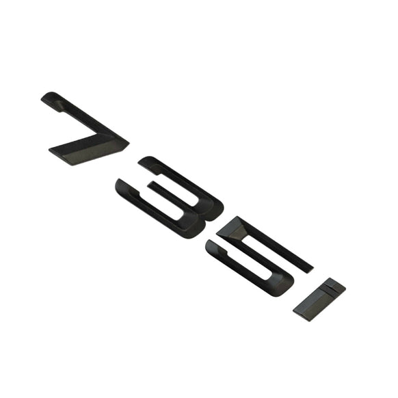 BMW 735i Badge Emblem Letter 7 Series Rear Boot Lid Trunk Matt Black