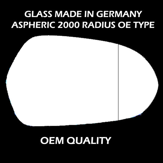 for Audi A6 2011 to 2017 Wing Mirror Glass RIGHT HAND UK Driver Side Door