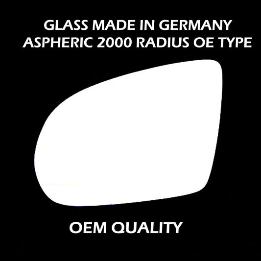 for Audi A8 2011 to 2017 Wing Mirror Glass LEFT HAND UK Passenger Side Door