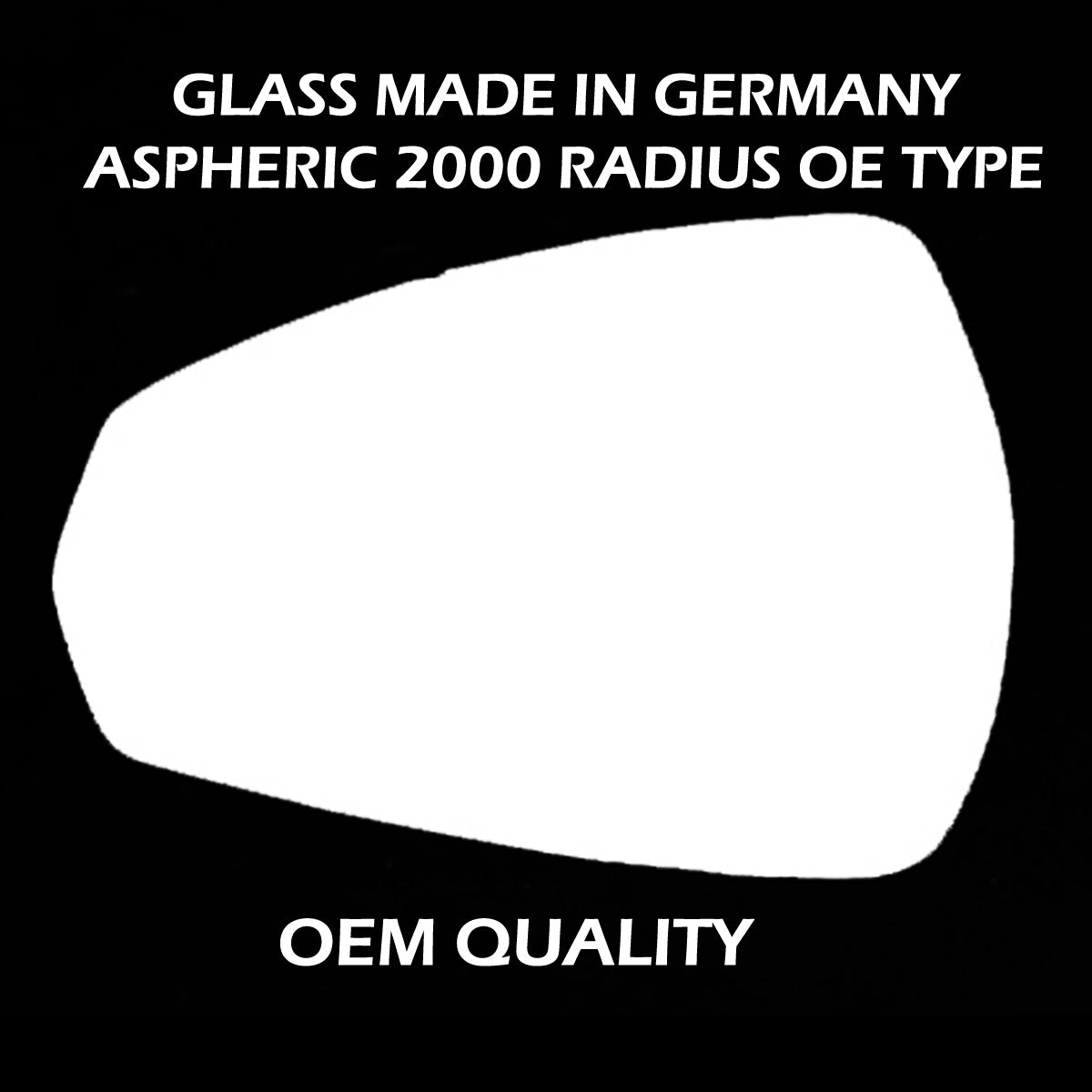 for Audi A3 2013 to 2020 Wing Mirror Glass LEFT HAND UK Passenger Side Door