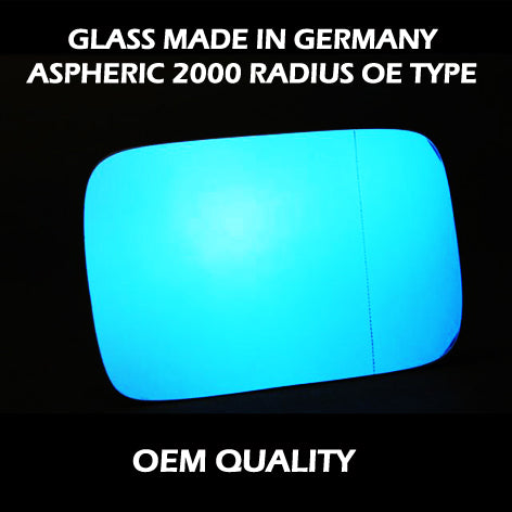 for BMW - 3 Series 1997 to 2005 Wing Mirror Glass LEFT HAND UK Passenger Side 74 Door
