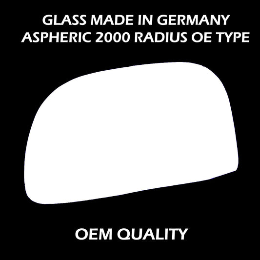 for Proton - Wira 1989 to 2004 Wing Mirror Glass LEFT HAND UK Passenger Side 538 Door