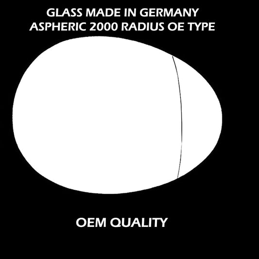 for BMW - MINI Clubman R55 2006 to 2015 Wing Mirror Glass LEFT HAND UK Passenger Side 148 Door