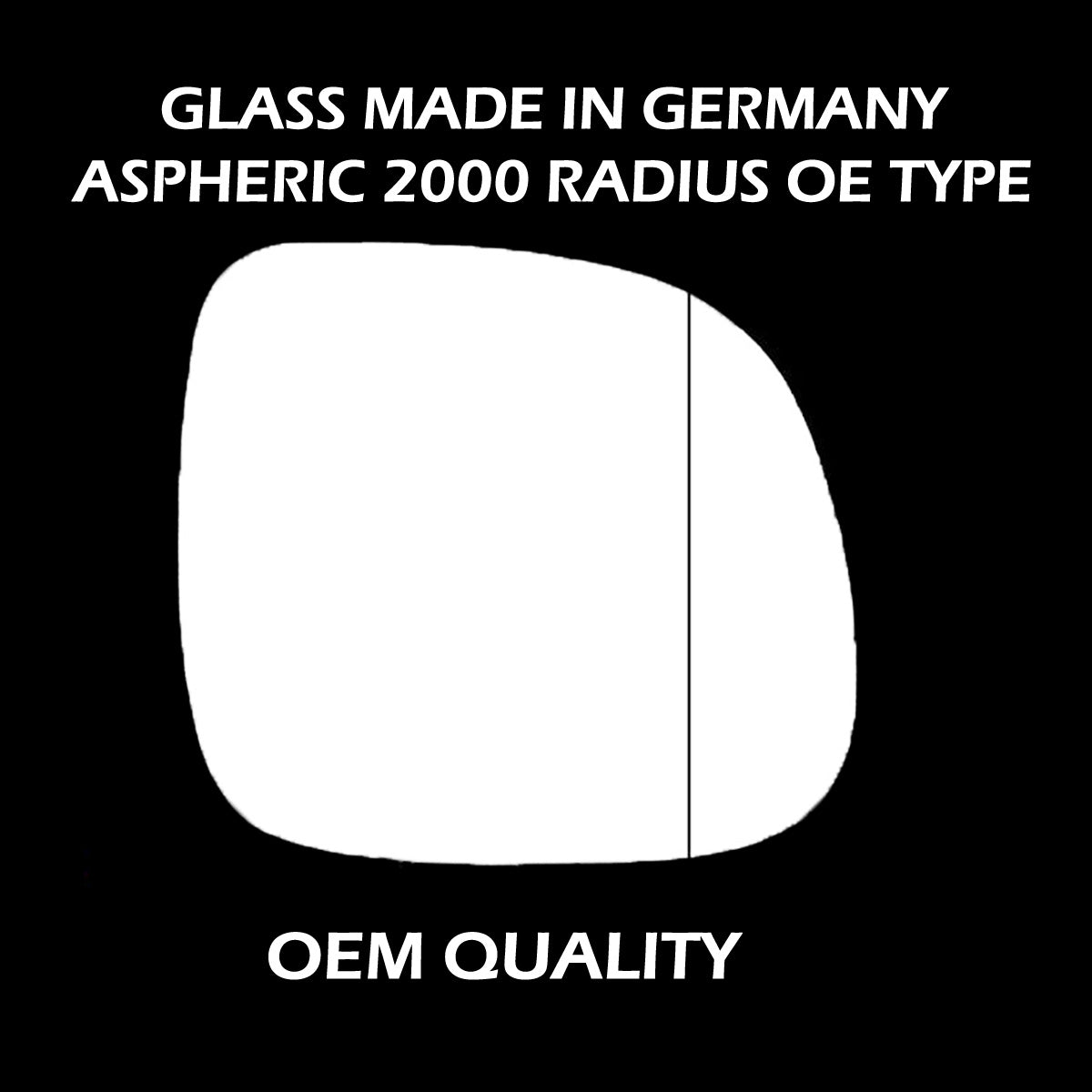 for Q7 2006 to 2008 Wing Mirror Glass RIGHT HAND UK Driver Side Door