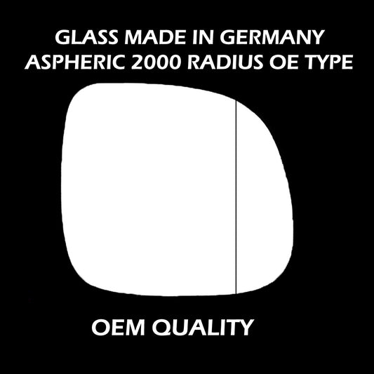 for Q7 2006 to 2008 Wing Mirror Glass RIGHT HAND UK Driver Side Door