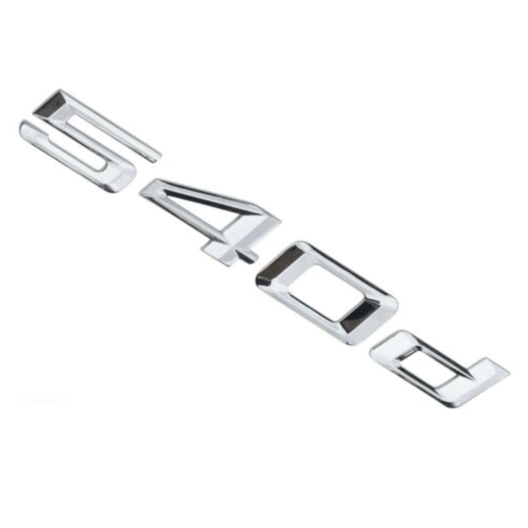 BMW 5 Series 540d Rear Chrome Silver Letter Number Badge Emblem for Boot Lid Trunk