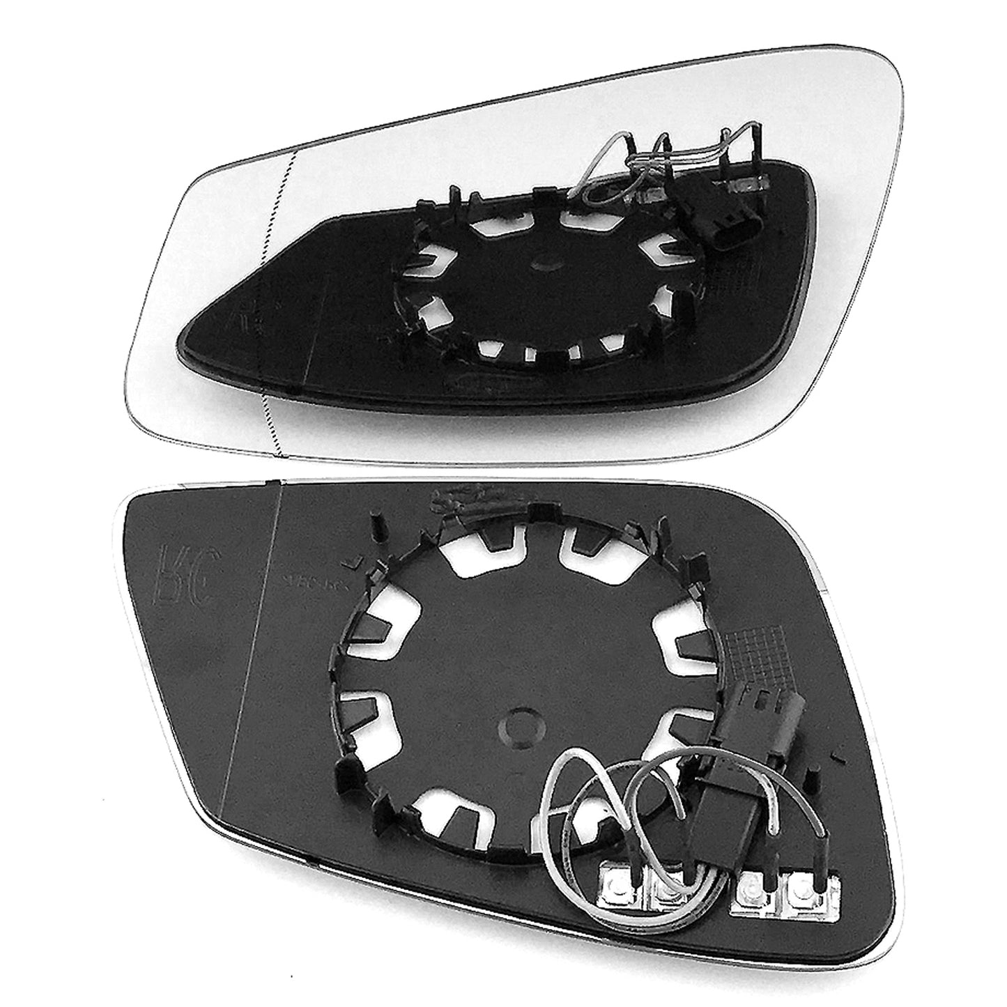 for BMW - X1 2013 to 2020 Wing Mirror Glass With Base LEFT HAND UK Passenger Side 161 Door