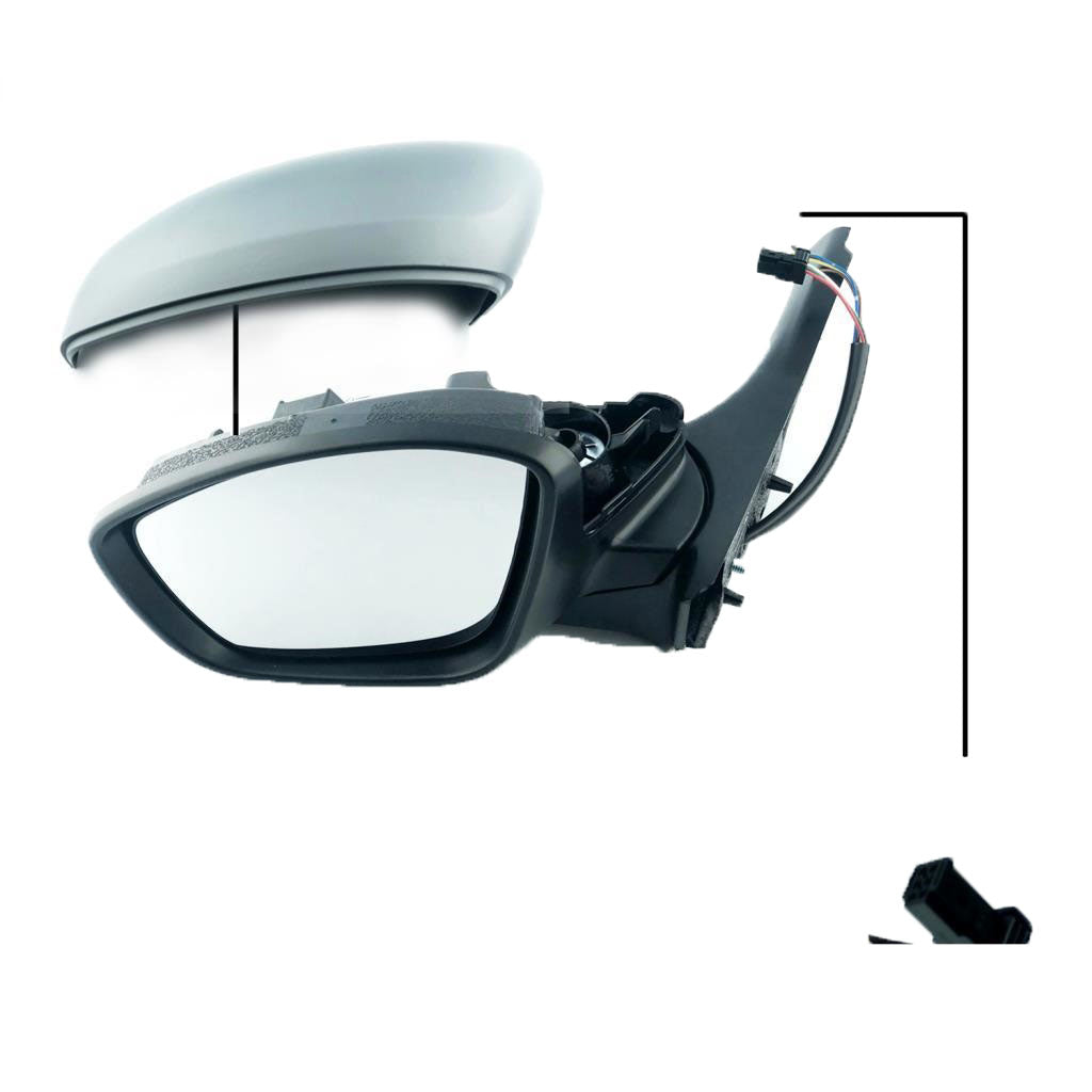 for Peugeot - 208 2012 to 2018 Complete Mirror Unit LEFT HAND UK Passenger Side 521 Door