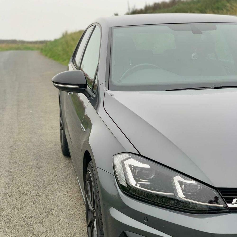 Gloss Black Wing Mirror Cover Caps Casing For VW Golf Mk7 Mk7.5 R GTI 2013-2018