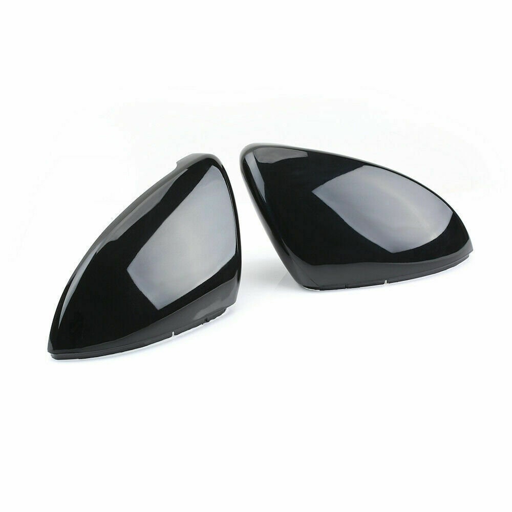 Gloss Black Wing Mirror Cover Caps Casing For VW Golf Mk7 Mk7.5 R GTI 2013-2018