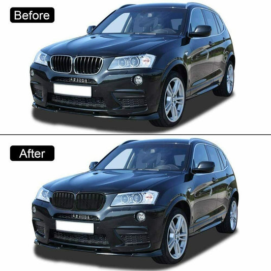 BMW X5 Gloss Black Double Slat Front Bumper Kidney Grille E70 X6 E71 2007-13