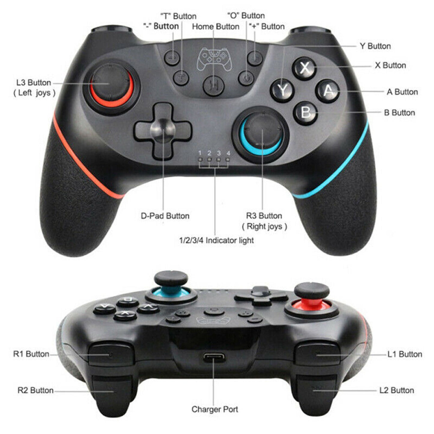 Nintendo Switch Compatible Controller Wireless Bluetooth Gamepad Joystick