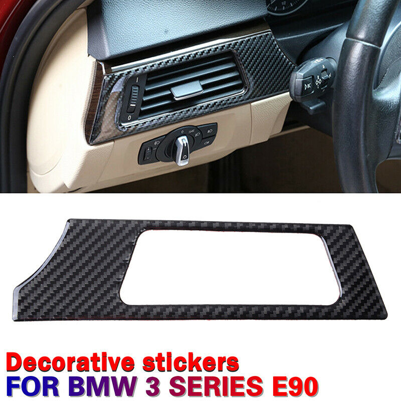 Carbon Fiber Interior Side Air Vent Outlet Trim For BMW 3 Series E90-92 05-12 ae