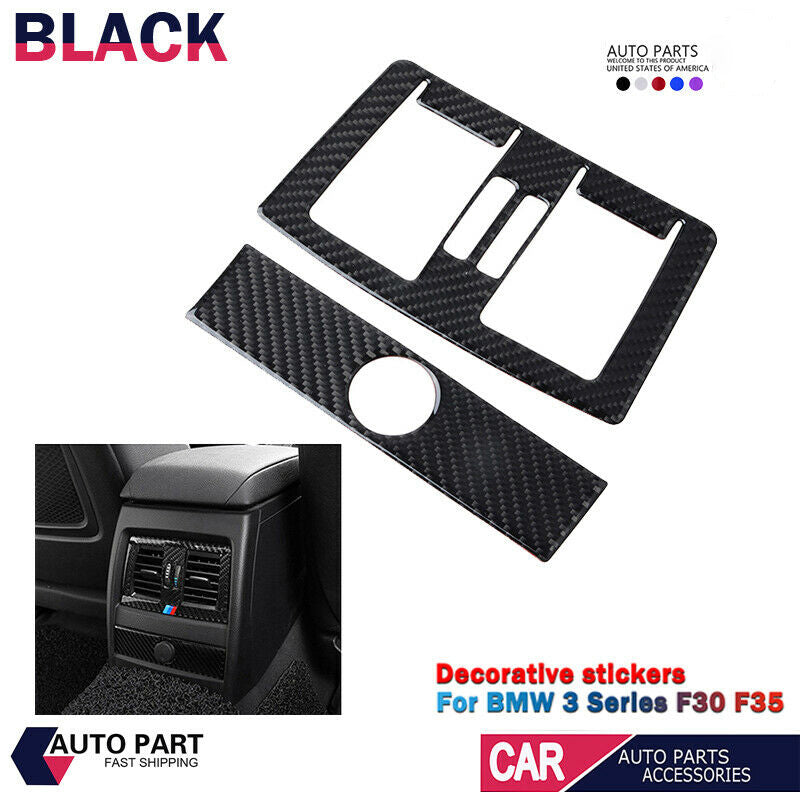 Carbon Fiber Interior Rear Air Vent Outlet Cover Trim Fit for BMW F30 F31 F32 UK
