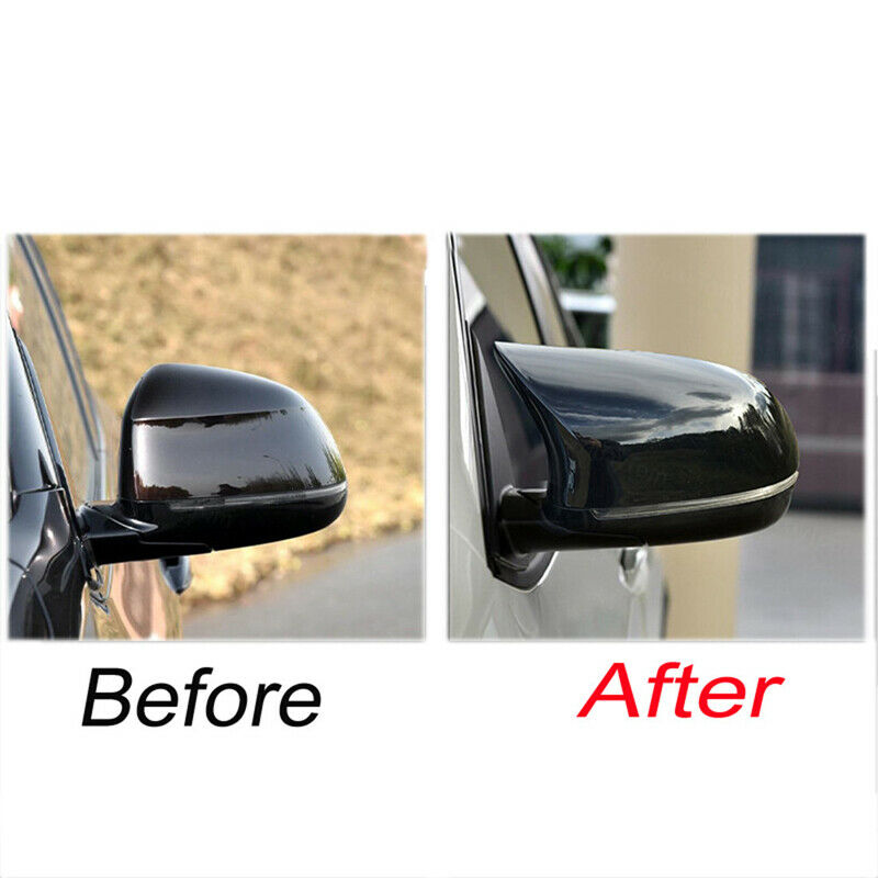 Gloss Black Wing Mirror Cover Cap For BMW X3 F25 X4 F26 X5 F15 X6 F16 2015-2018