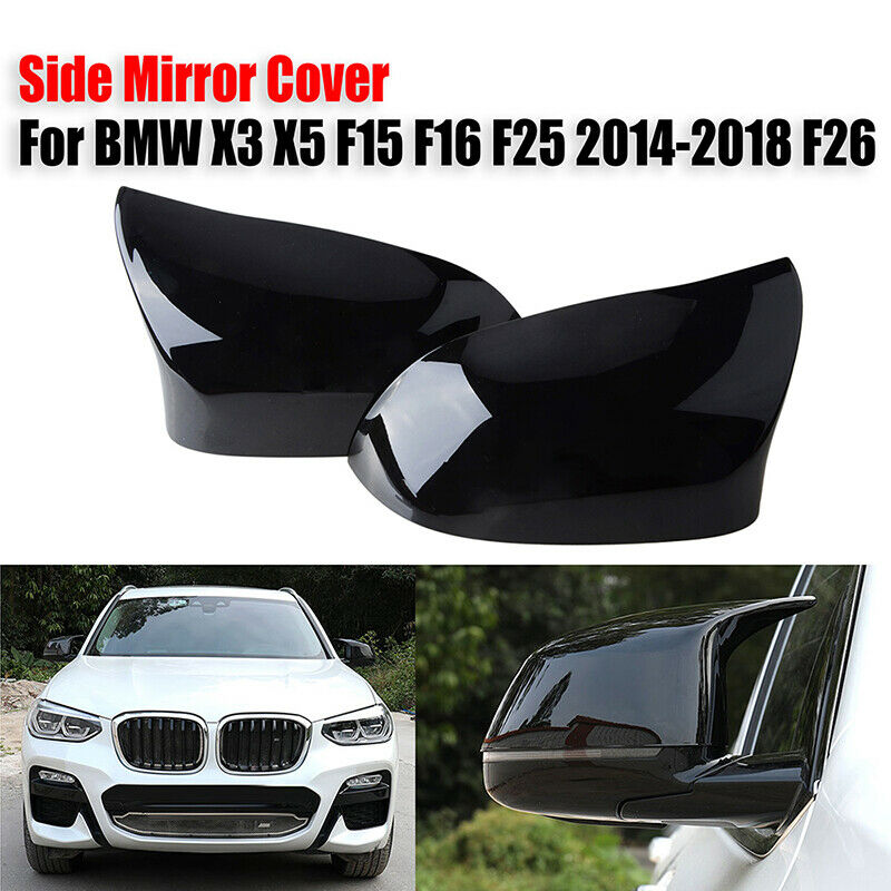 Carbon Fiber Wing Mirror Cover Cap For BMW X3 F25 X4 F26 X5 F15 X6 F16 2015-2018