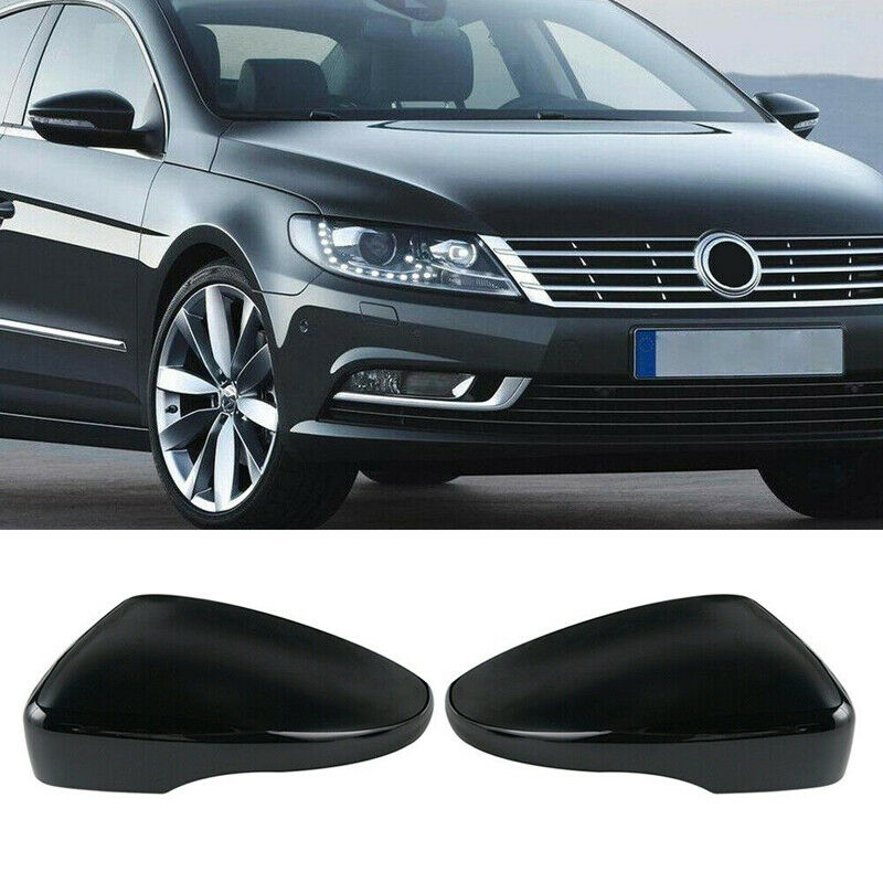 For VW Scirocco CC Beetle 5C Eos for Passat Door Side Wing Mirror Covers Black