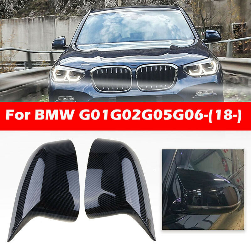 For BMW X3 X4 X5 X6 Carbon Fibre Fiber Wing Mirror Cover M Style G01 G02 G05 G06