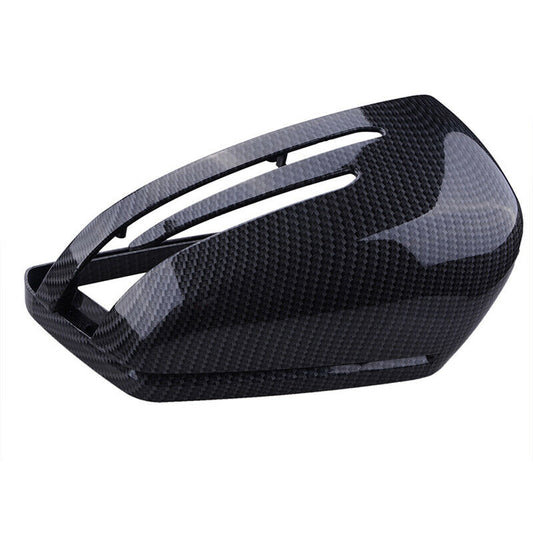 Pair Carbon Wing Mirror Cover Cap For Mercedes Benz W204 C207 W212 W221 E250 UK