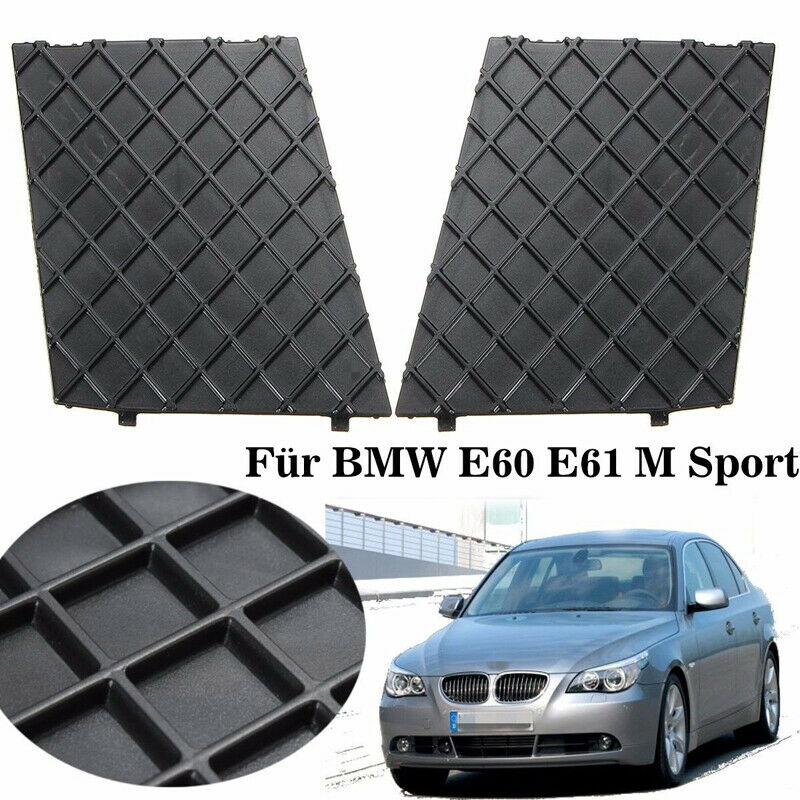 Left & Right For BMW E60/E61 M Sport Front Bumper Cover Lower Mesh Grill Trim UK