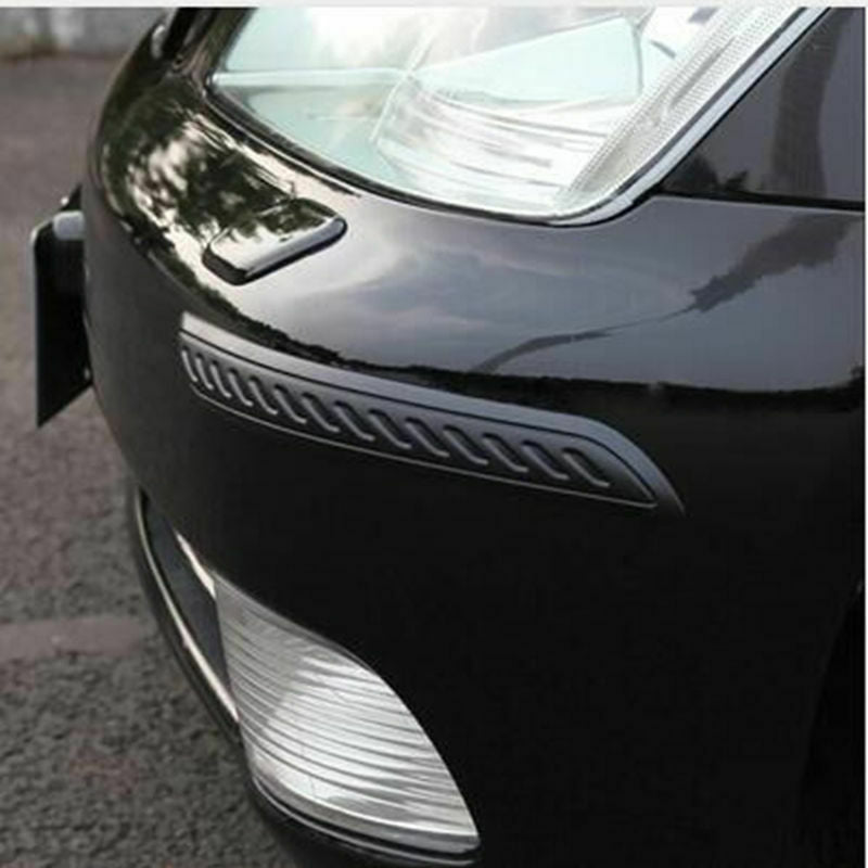 Pair Car Black Anti-rub Strip Bumper Body Corner Protector Guard Rubber UK AE