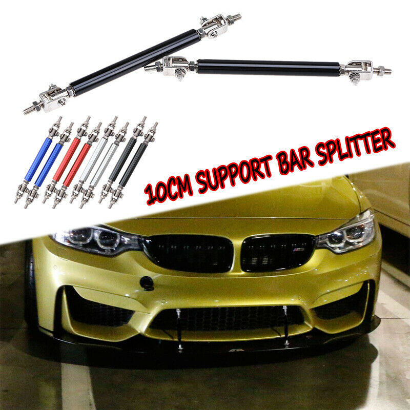 3.9inch Universal Adjustable Bumper Lip Splitter Rod Strut Bar Support Black UK