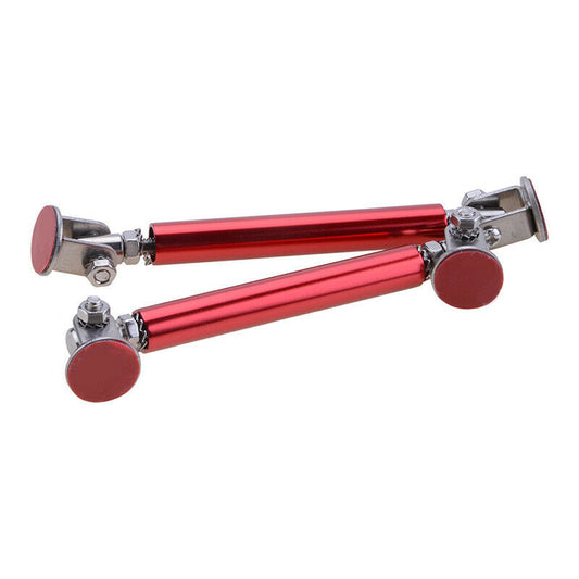75mm Red Adjustable Car Front Rear Bumper Lip Splitter Strut Rod Support Bars