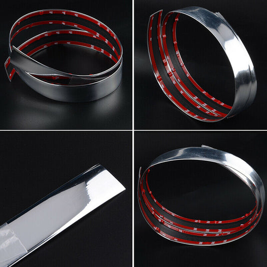 1M 5CM Car Door Sill Protector Seal Strip Trim Edge Bumper Guard Scratch Chrome