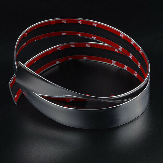 1M 3CM Car Door Sill Protector Seal Strip Trim Edge Bumper Guard Scratch Chrome