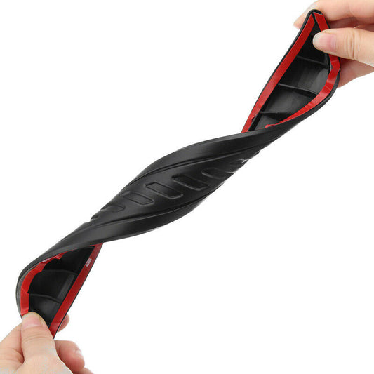 2Pcs Car Black Anti-rub Strip Bumper Body Corner Protector Guard Rubber UK AE