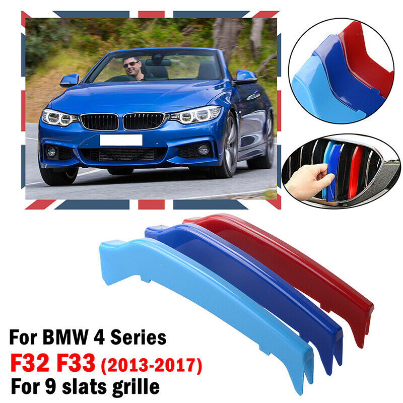 M-Color Grille Trim Strips for BMW F32 F33 F36 4 Series M-Sport 2014-2018 ABS ae