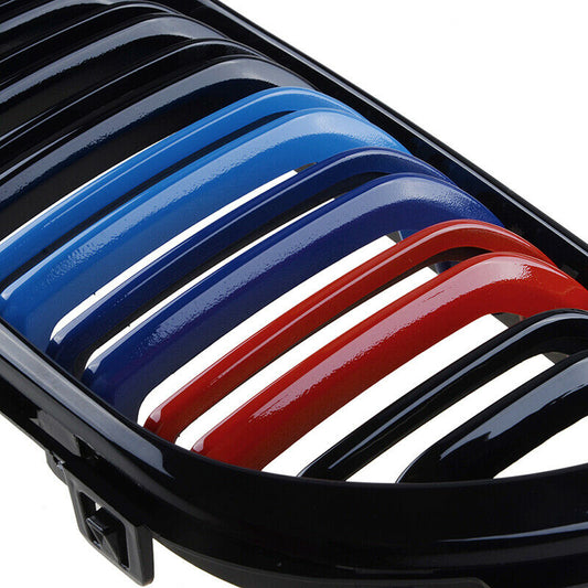Front Kidney Grill Grille M-Color Twin Slat For BMW F20 F21 1 Series 2015-2018