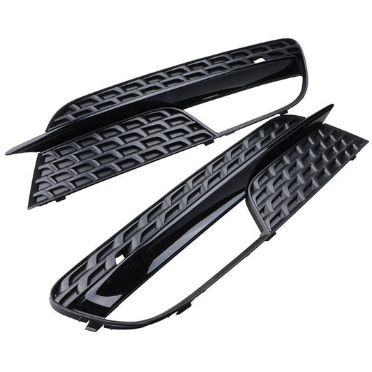Pair Front Lower Bumper Grill Grilles Fog Light Cover Fit For Audi A5 2012-2016