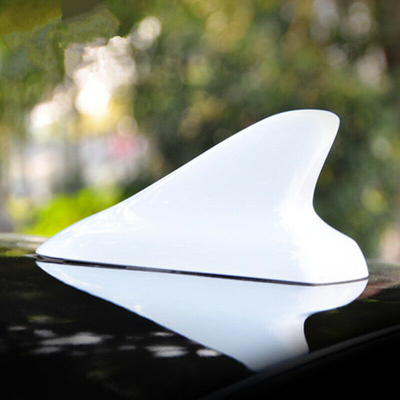 White Roof Shark Fin Aerial Dummy Antenna Decoration Tape For Toyota Camry