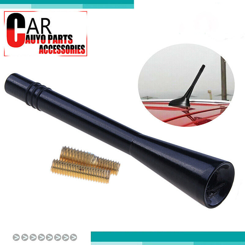 Chrome Car Aerial Bee Sting Mast Antenna Ariel Arial Radio Stubby Roof Screw UK