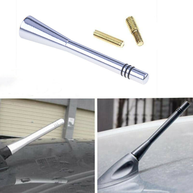 3" Car Aerial Bee Sting Mast Antenna Ariel Arial Mini Radio StubbySilver UK E