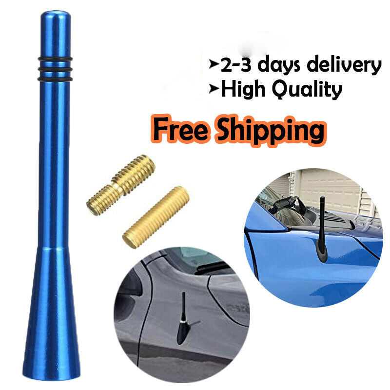 8CM Blue Car Aerial Bee Sting Mast Antenna Ariel Arial Mini Radio Stubby AM/FM