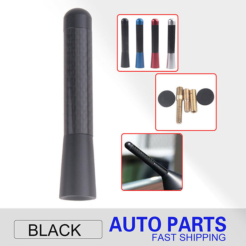 8cm Universal Car Bee-sting Stubby Black Carbon Fibre Aerial Ariel Arial AMFM AE