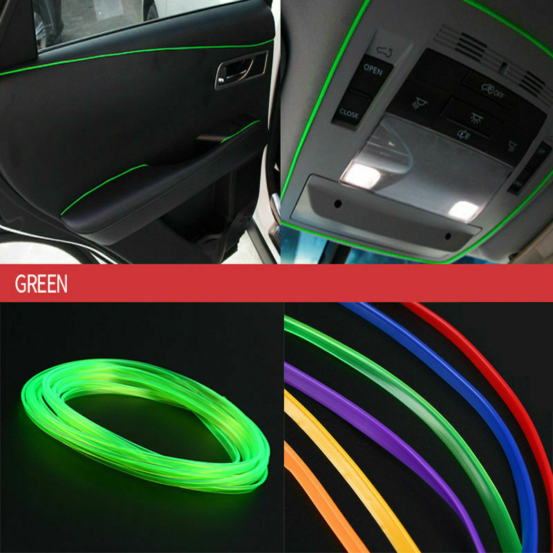 1x5M Green Color Perfect Car Styling Strips Trim Interior Door Moulding Line UK
