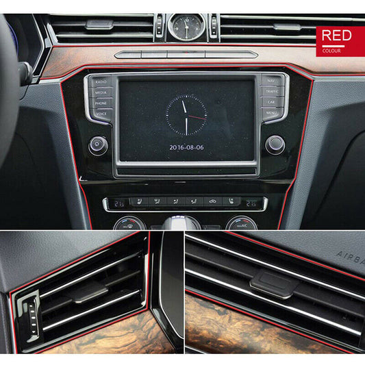 5M Red Chrome Car Auto Interior Exterior Decoration Moulding Trim Strip Line UK