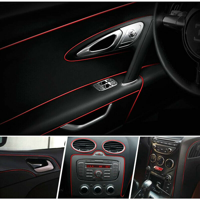 5M Red Car Auto Interior Exterior Decoration Moulding Trim Strip Line + Tool
