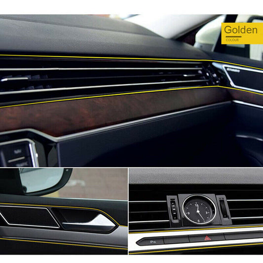 5M Gold Car Auto Interior Exterior Decoration Moulding Trim Strip Line + Tool