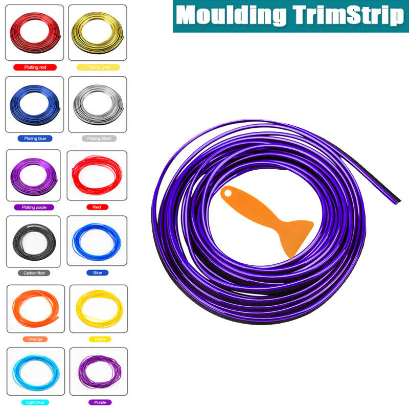 5M Purple Chrome Car Auto Interior Exterior Decoration Moulding Trim Strip Line