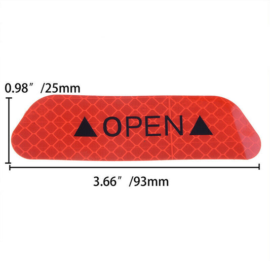 4Pcs Universal Car Door Open Sticker Reflective Tape Safety Warning Decal UK